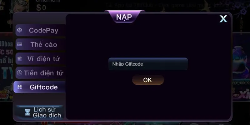 Cách nạp tiền tại 789club bằng mã khuyến mãi