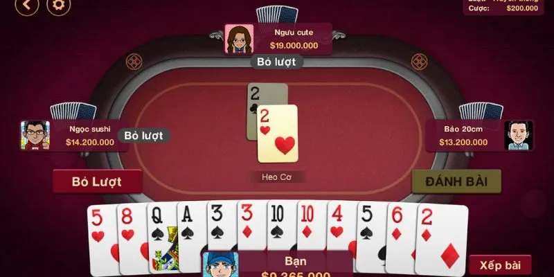 Game bài tiến lên miền nam được thiết kế với giao diện hiện đại 