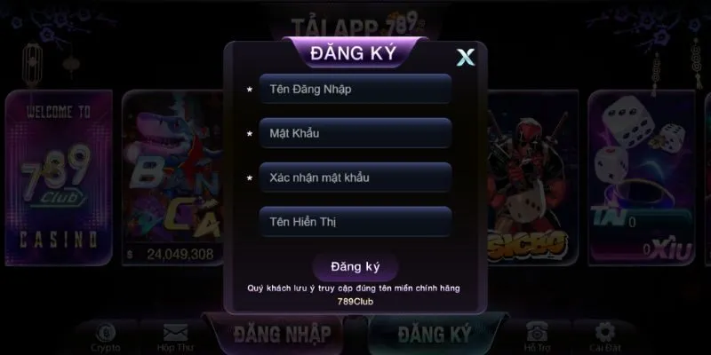 Hoàn thành các bước đăng ký 789club 