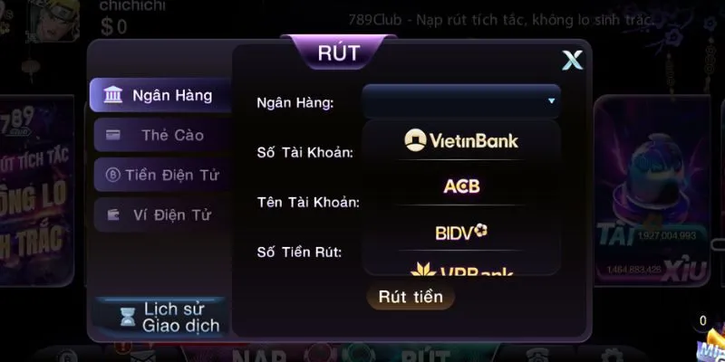 Hướng dẫn cách rút tiền 789club từ A đến Z 