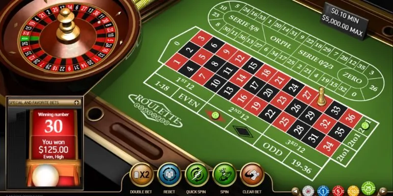 Roulette tại live casino trực tuyến mang đến không gian sang trọng